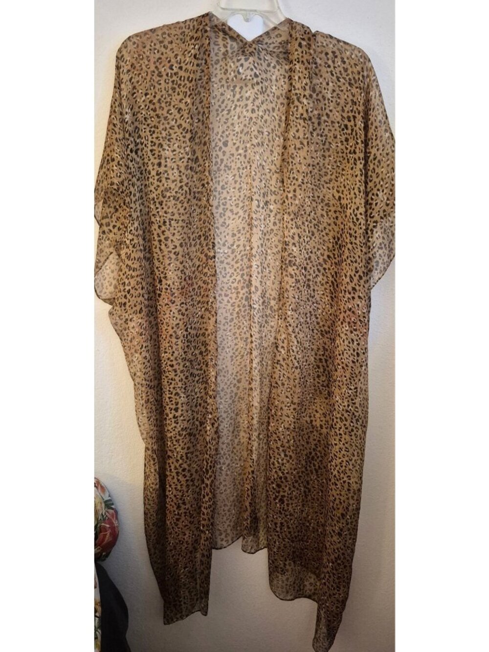 H&M Oversize Sheer Animal Print Duster/CoverUp EUC